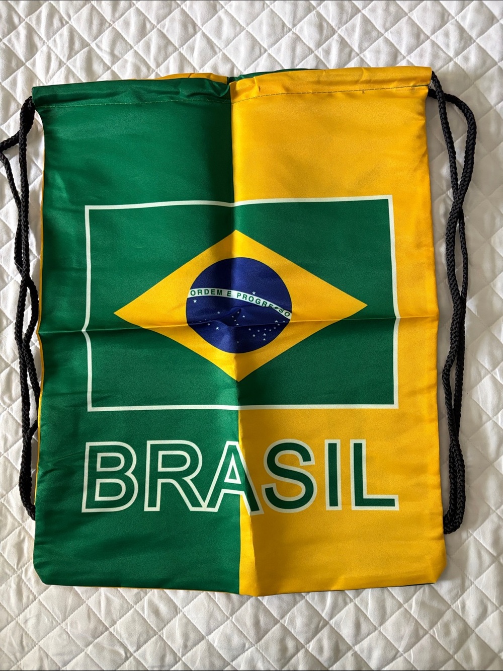 Brasil Green & Yellow Drawstring Gym Bag